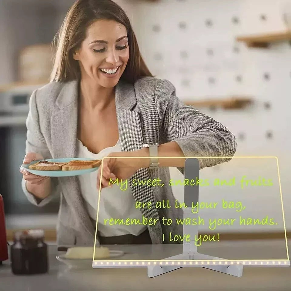 PIZARRA LED 3D EFECTO NEÓN DE 30X20 CM + BASE TRIPODE + 7 MARCADORES BORRABLES + 🎁OBSEQUIO ARCHIVO PDF 97 DIBUJOS PARA IMPRIMIR🎁 + ENVÍO GRATIS!👦👧