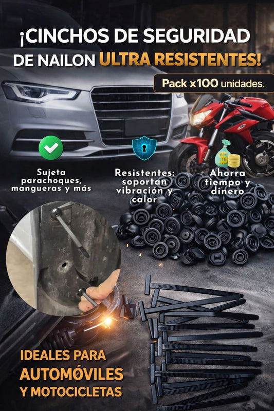💥SUPER PACK DE CINCHOS DE SEGURIDAD X100 UNIDADES + ENVÍO GRATIS Y PAGAS AL RECIBIR!💥