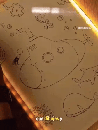 PIZARRA LED 3D EFECTO NEÓN DE 30X20 CM + BASE TRIPODE + 7 MARCADORES BORRABLES + 🎁OBSEQUIO ARCHIVO PDF 97 DIBUJOS PARA IMPRIMIR🎁 + ENVÍO GRATIS!👦👧